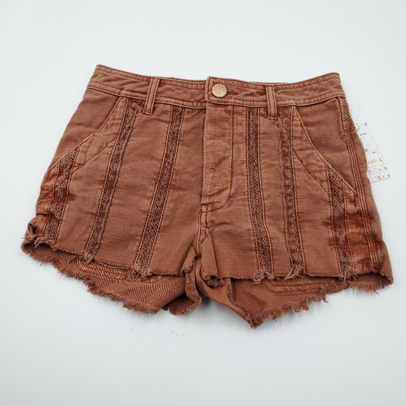 NWT - Free People Great Expectations Lace Trim Shorts - Picture 6 of 7
